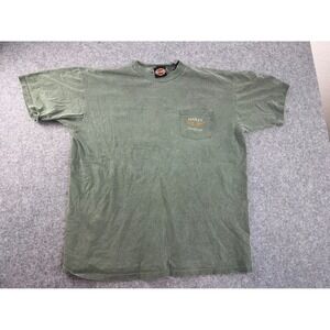 Harley Davidson T Shirt Mens XLarge Green Laugerman's York PA Motorcycles